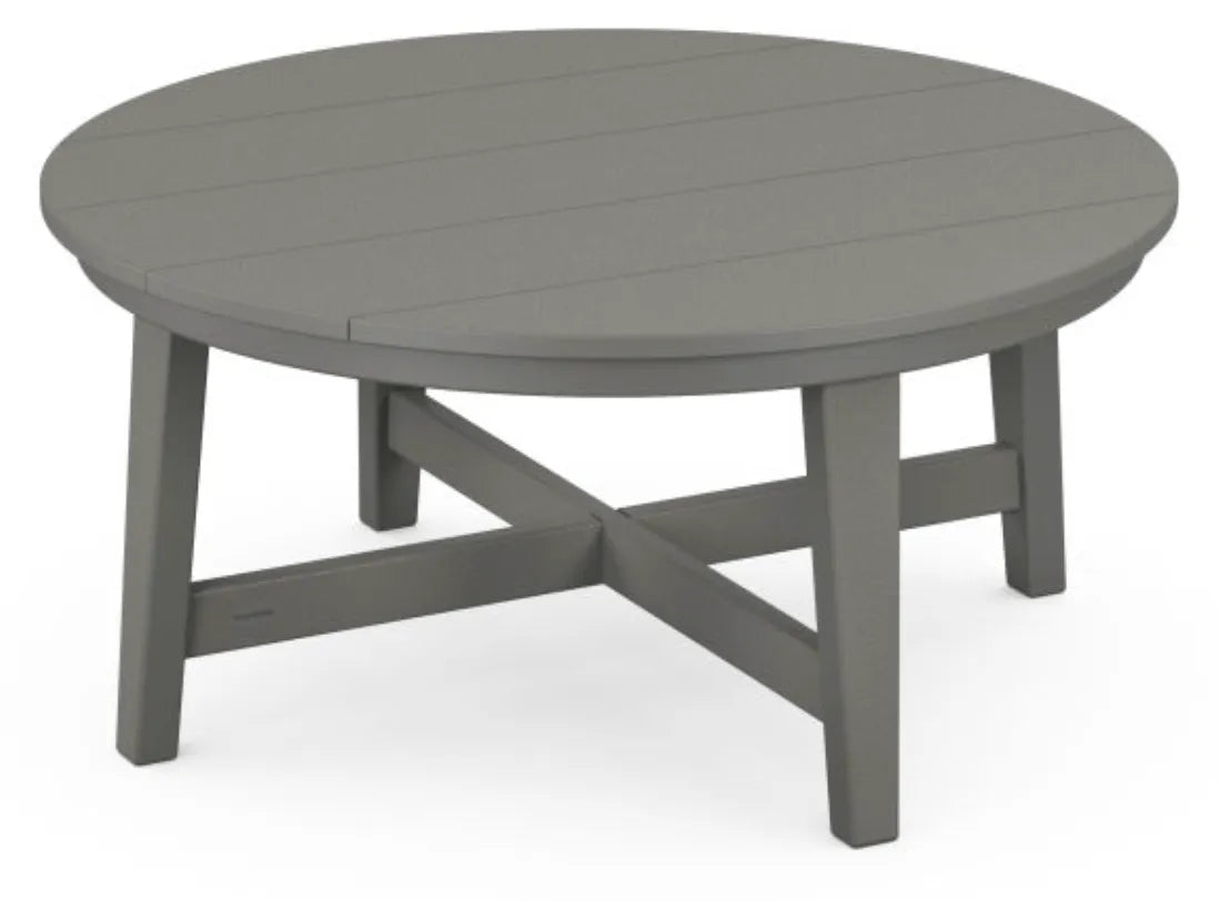 Polywood Polywood Table Slate Grey POLYWOOD® Newport 36&quot; Round Coffee Table