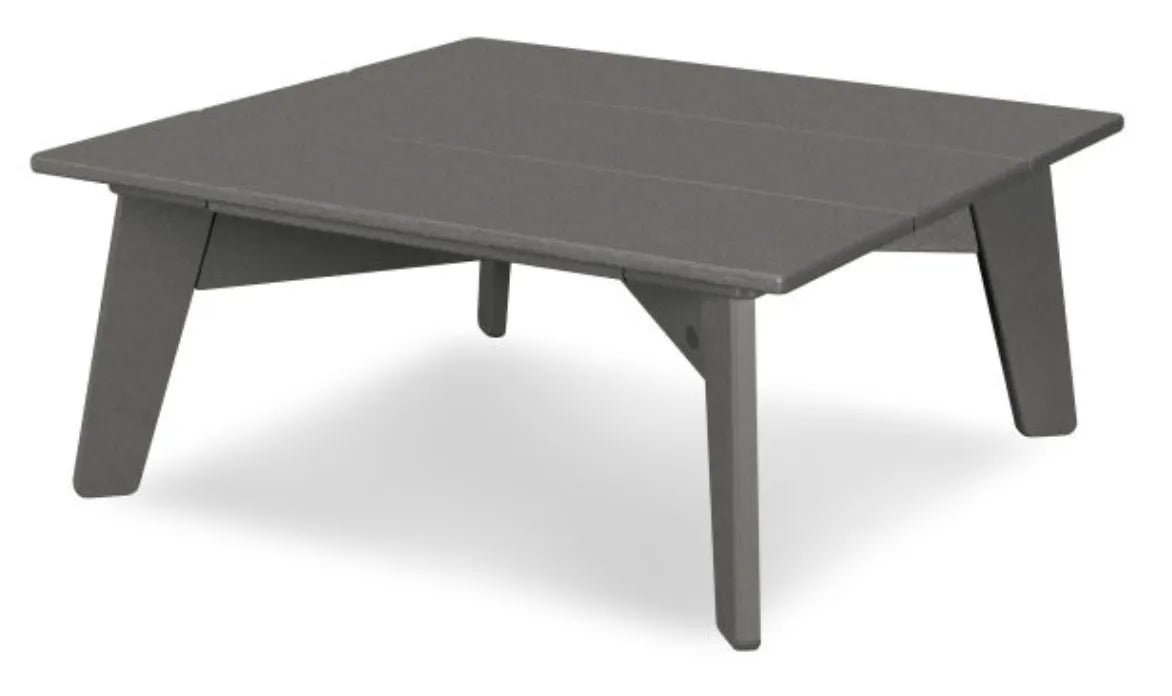 Polywood Polywood Table Slate Grey POLYWOOD® Riviera Modern Conversation Table