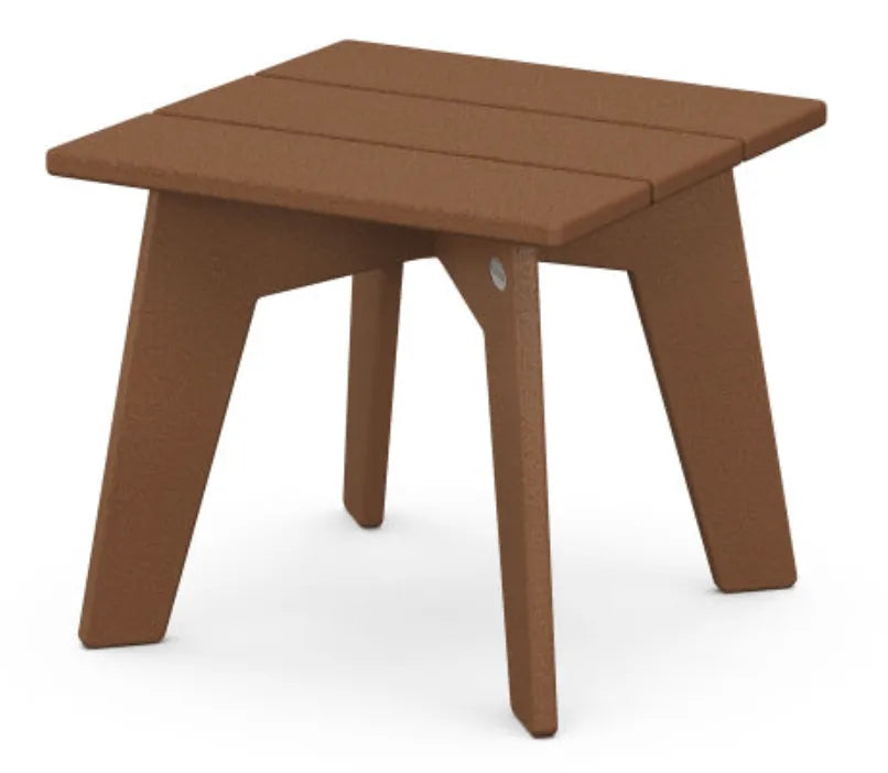 Polywood Polywood Table Teak POLYWOOD® Riviera Modern Side Table