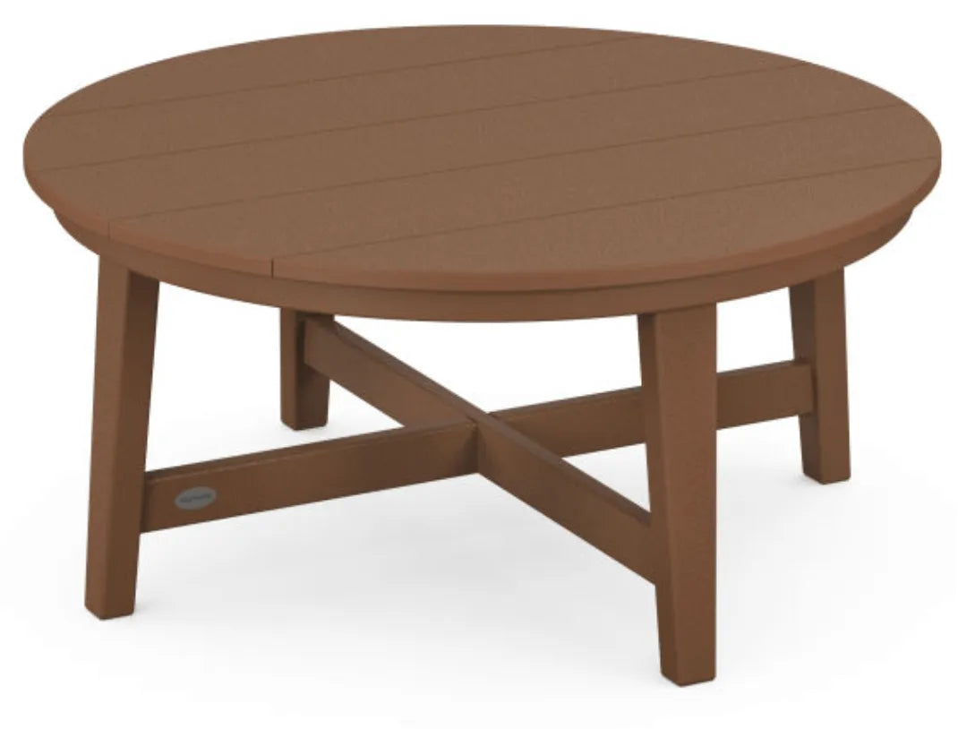 Polywood Polywood Table Teak POLYWOOD® Newport 36&quot; Round Coffee Table