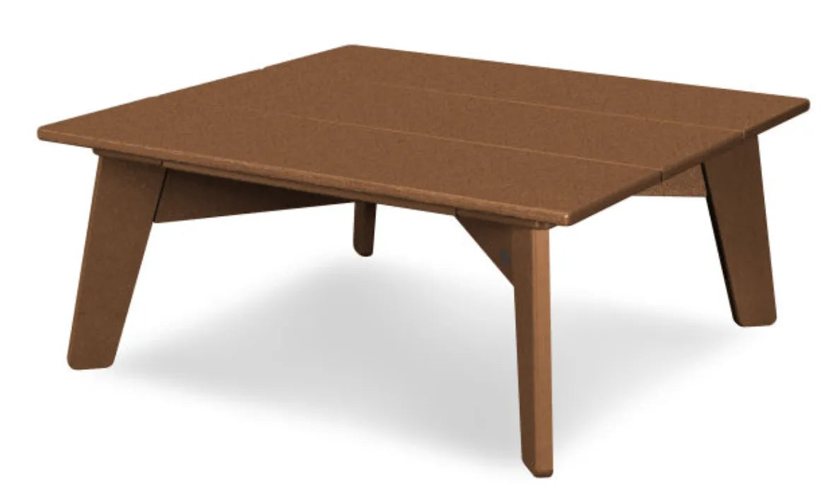 Polywood Polywood Table Teak POLYWOOD® Riviera Modern Conversation Table