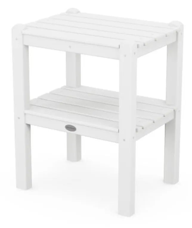 Polywood Polywood Table White POLYWOOD® Two Shelf Side Table