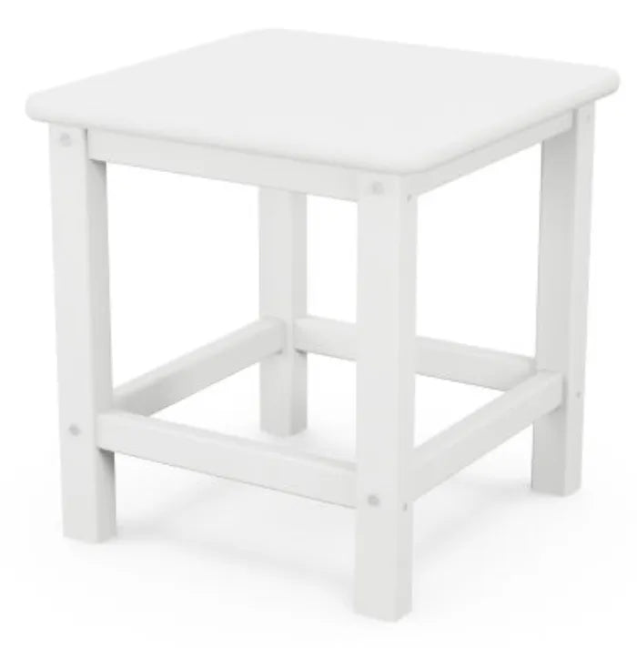 Polywood Polywood Table White POLYWOOD® Seashell 18&quot; Side Table
