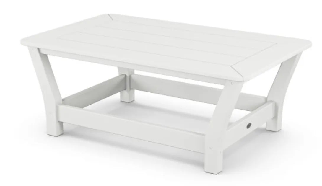 Polywood Polywood Table White POLYWOOD® Harbour Slat Coffee Table