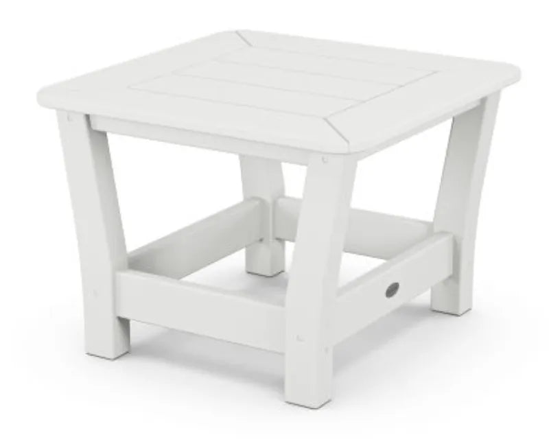 Polywood Polywood Table White POLYWOOD® Harbour Slat End Table