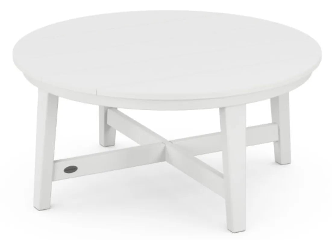 Polywood Polywood Table White POLYWOOD® Newport 36&quot; Round Coffee Table
