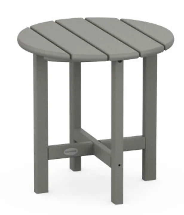 Polywood Black POLYWOOD® Vineyard Side Table 18" Round