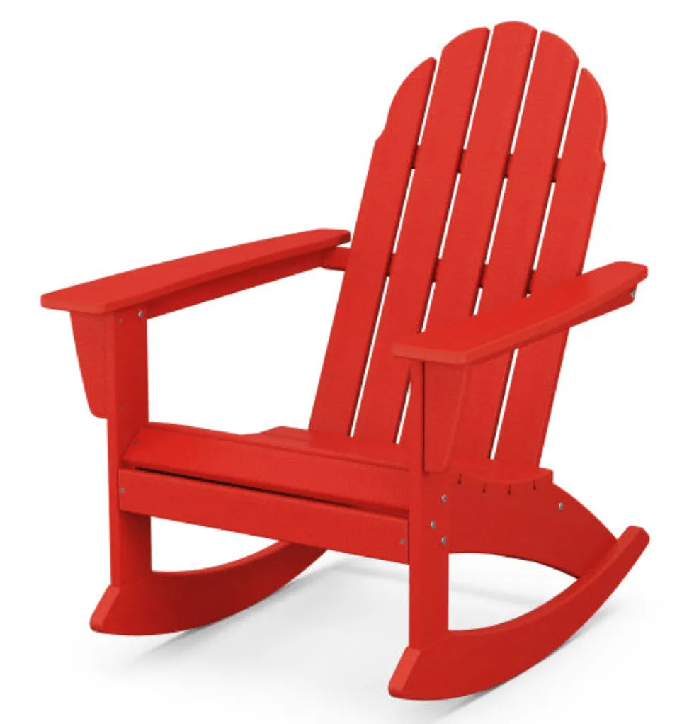 Polywood Sunset Red POLYWOOD® Vineyard Adirondack Rocking Chair
