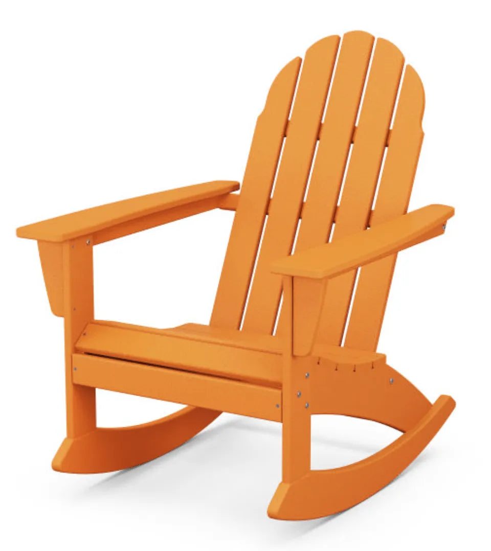 Polywood Tangerine POLYWOOD® Vineyard Adirondack Rocking Chair
