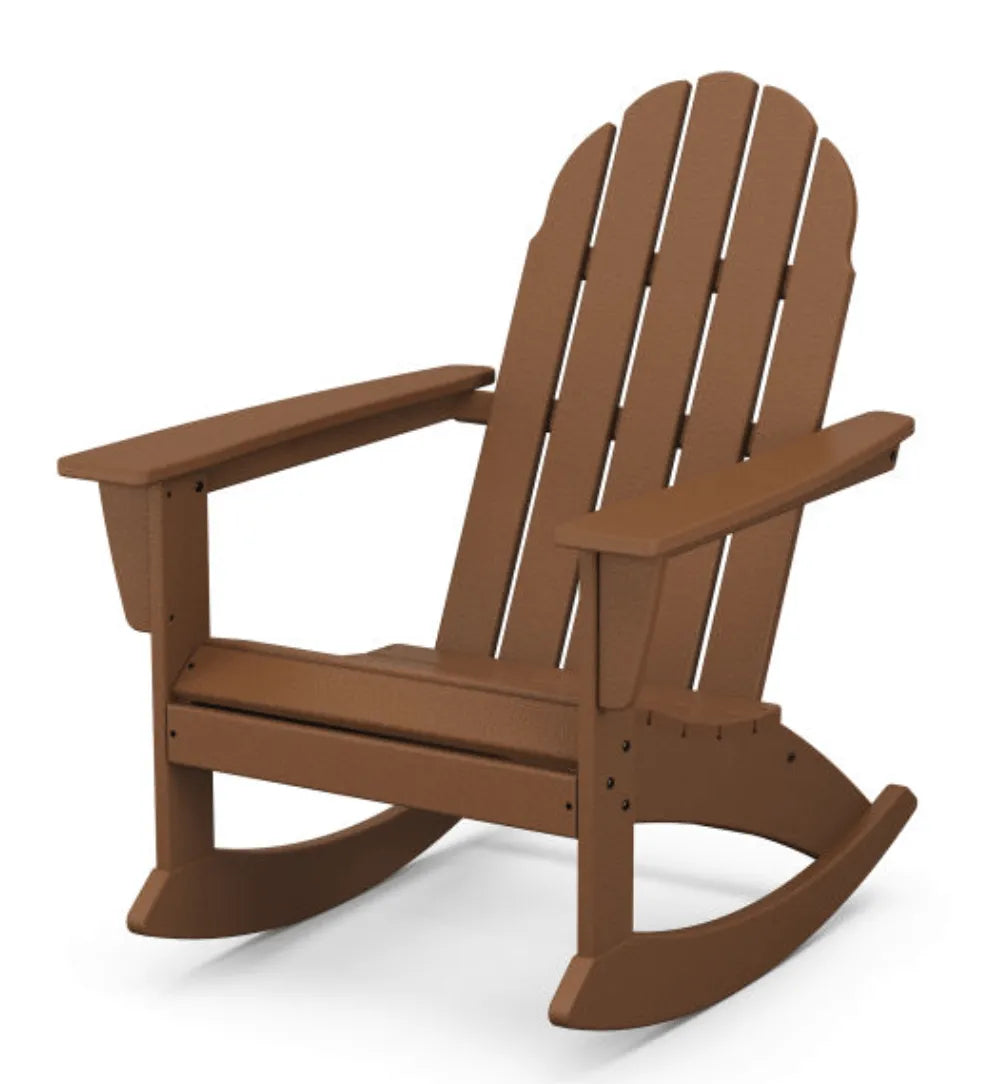 Polywood Teak POLYWOOD® Vineyard Adirondack Rocking Chair