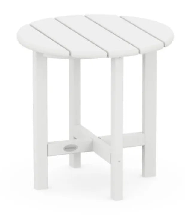 Polywood White POLYWOOD® Vineyard Side Table 18&quot; Round