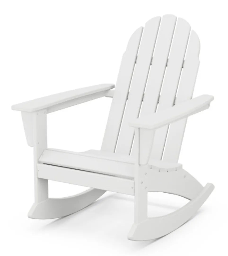 Polywood White POLYWOOD® Vineyard Adirondack Rocking Chair