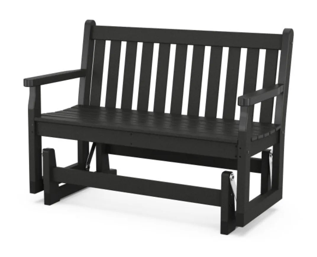 The Outdoor Shops Black POLYWOOD® Traditional Garden 48&quot; Glider