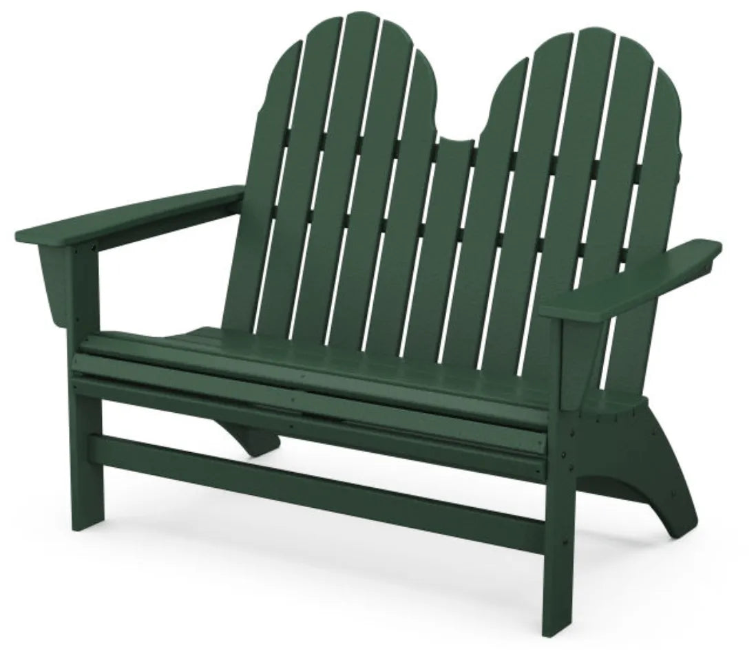 The Outdoor Shops Green POLYWOOD® Vineyard 48&quot; Adirondack Bench