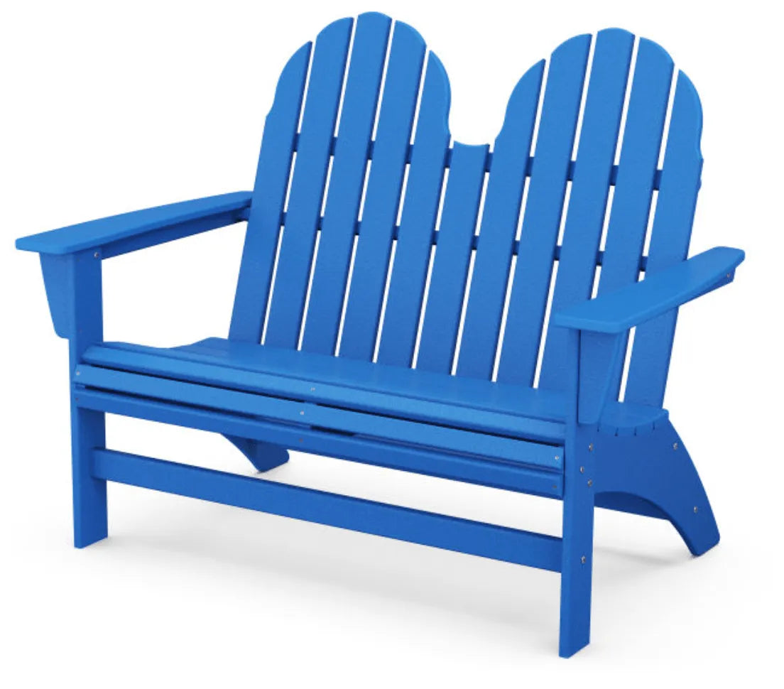 The Outdoor Shops Pacific Blue POLYWOOD® Vineyard 48&quot; Adirondack Bench