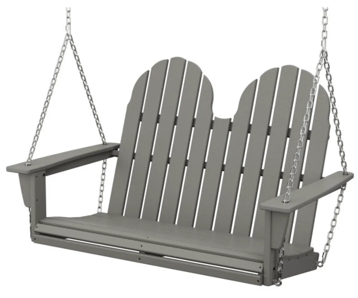 The Outdoor Shops Slate Grey POLYWOOD® Vineyard Adirondack 48" Swing