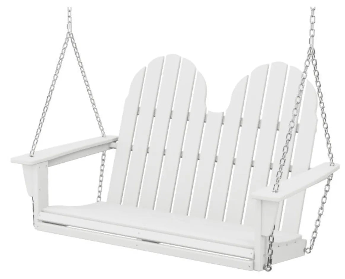 The Outdoor Shops White POLYWOOD® Vineyard Adirondack 48&quot; Swing