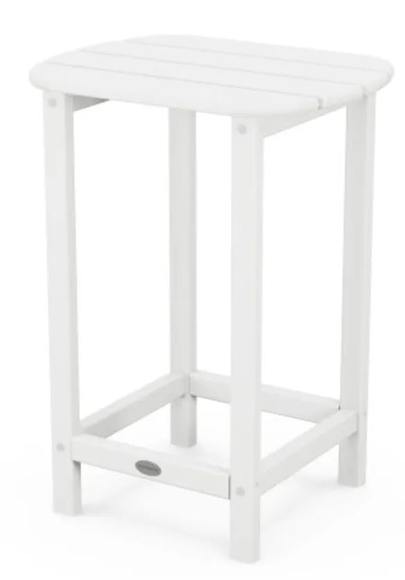 The Outdoor Shops White POLYWOOD® South Beach 26&quot; Counter Side Table
